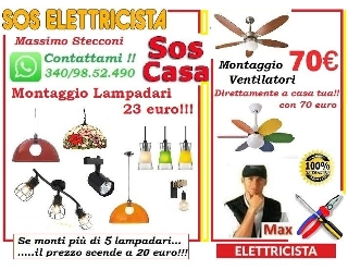 zoom immagine (Elettricista lampadario e plafoniere San Giovanni Roma)